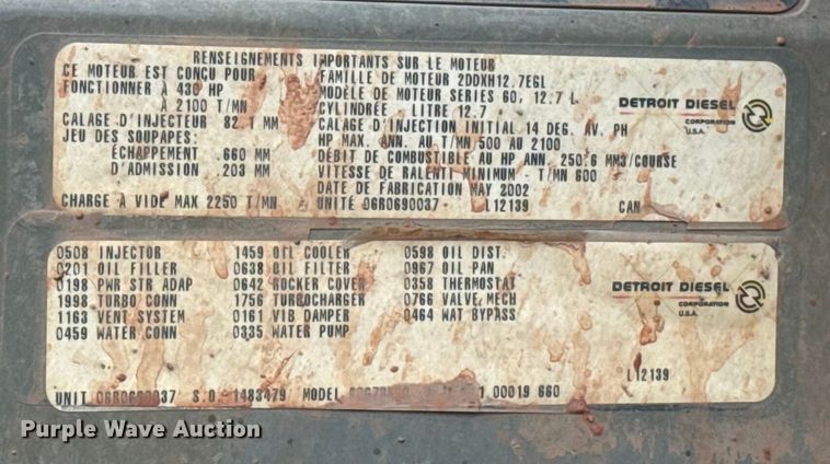 image for item EU5476 2003 Freightliner FLD120 dump truck