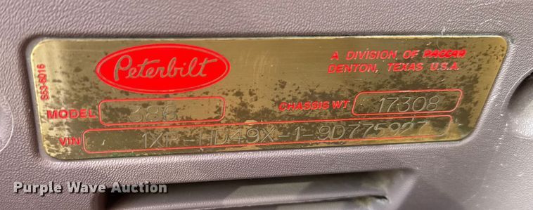 image for item EU6410 2009 Peterbilt 386 semi truck