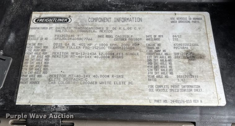 image for item EV3367 2013 Freightliner Cascadia 125 semi truck