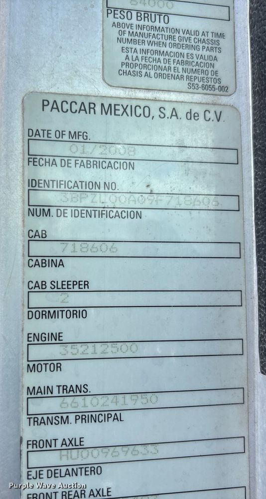 image for item EV3382 2009 Peterbilt 320 refuse truck