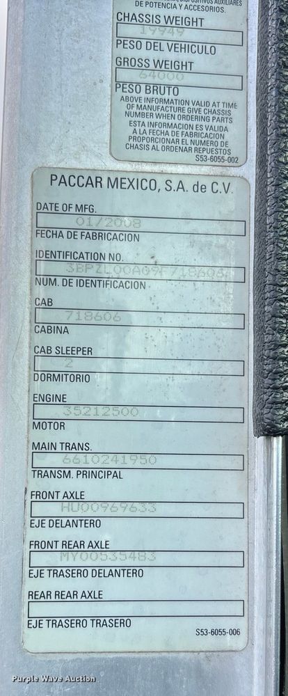 image for item EV3382 2009 Peterbilt 320 refuse truck