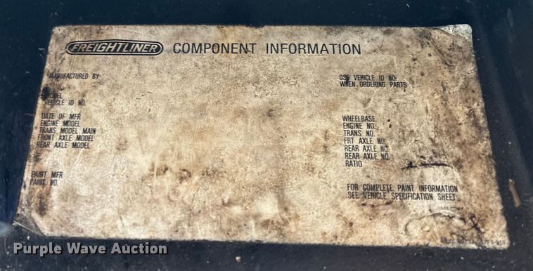 image for item EV3470 1990 Freightliner USF-1E dump truck