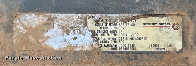 image for item EV3470 1990 Freightliner USF-1E dump truck