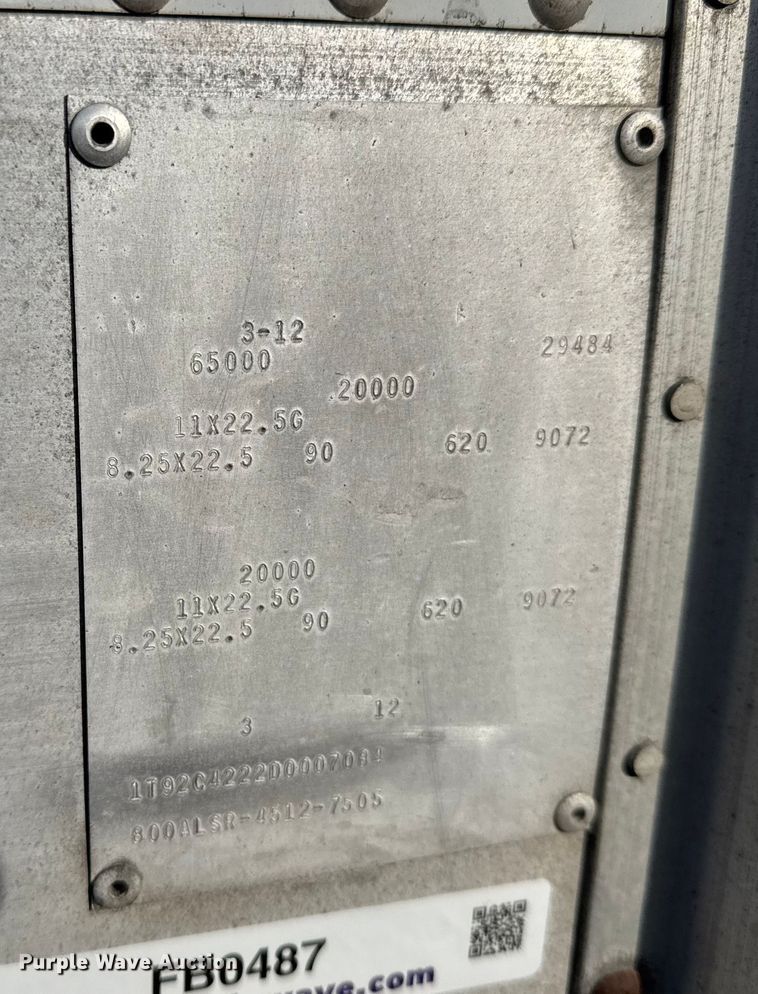 image for item FB0487 2013 Cornhusker grain trailer