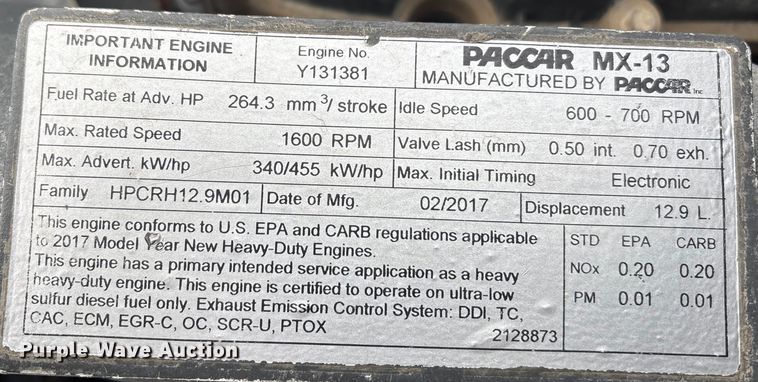 image for item FG1546 2018 Kenworth T880 semi truck