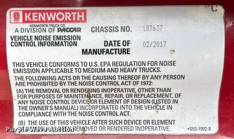 image for item FG1546 2018 Kenworth T880 semi truck