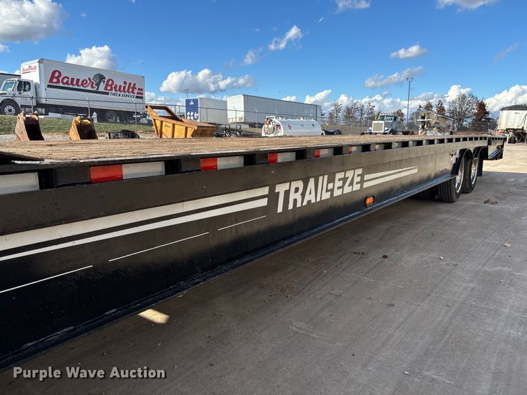 image for item FI1520 2014 Trail-Eze TE80HT drop deck hydraulic tail equipment trailer