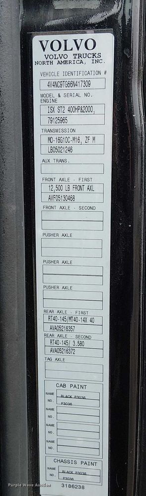 image for item FK0693 2006 Volvo VN semi truck