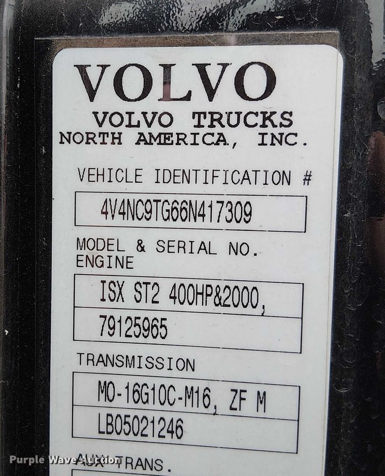image for item FK0693 2006 Volvo VN semi truck