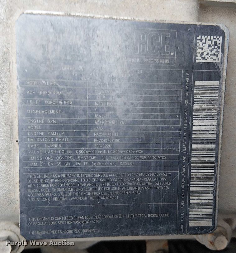 image for item FK0745 2012 International  8600 semi truck