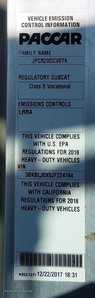 image for item FK0762 2018 KENWORTH T440 fuel / lube truck