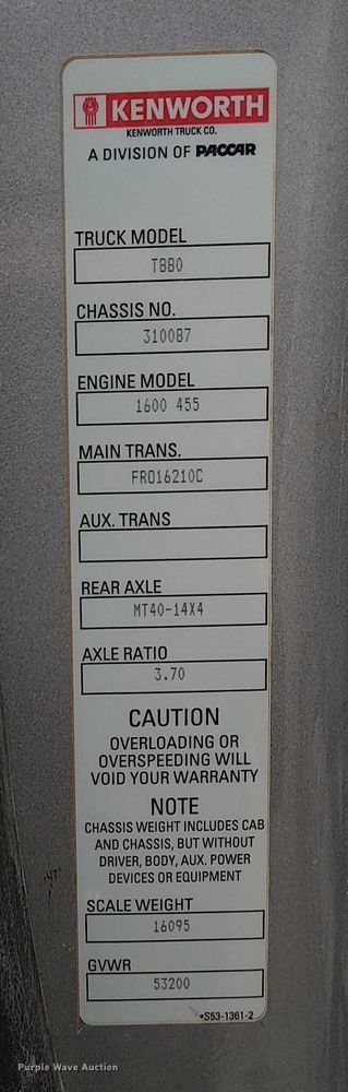 image for item FK0777 2019 Kenworth T880 semi truck