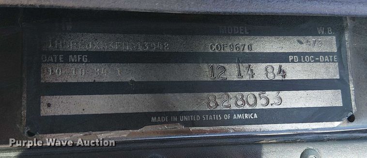 image for item FK0811 1985 International 9670 semi truck