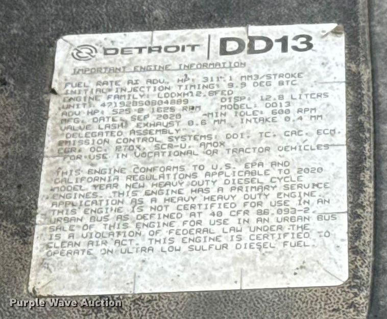 image for item HI9383 2021 Freightliner Cascadia 126 semi truck