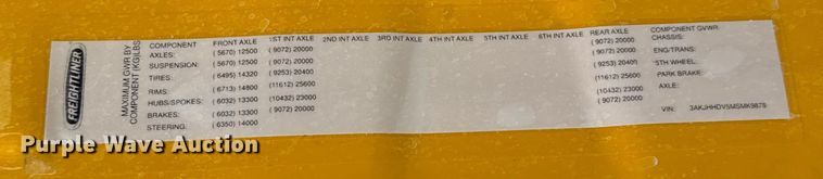 image for item HI9384 2021 Freightliner Cascadia 126 semi truck