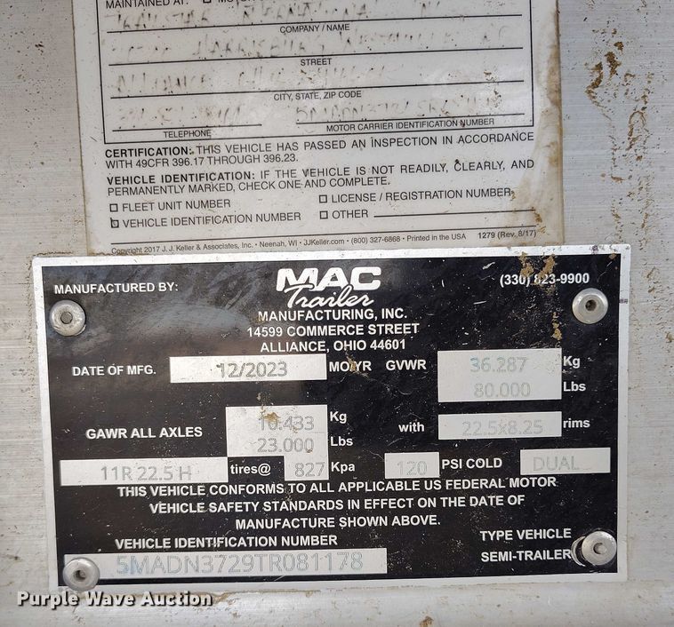 image for item IH9361 2026 Mac end dump trailer