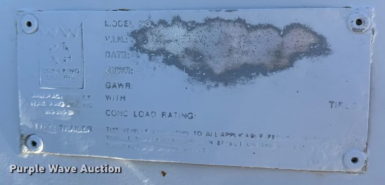 image for item NA9893 1997 Trail King SA Series drop tilt deck equipment trailer