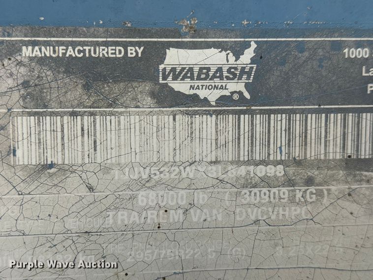 image for item NB9027 2003 Wabash dry van trailer