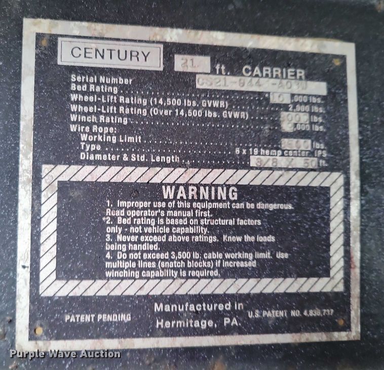 image for item NO9835 2003 Chevrolet C6500 rollback truck