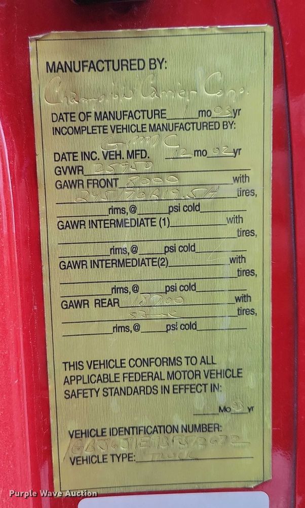 image for item NO9835 2003 Chevrolet C6500 rollback truck