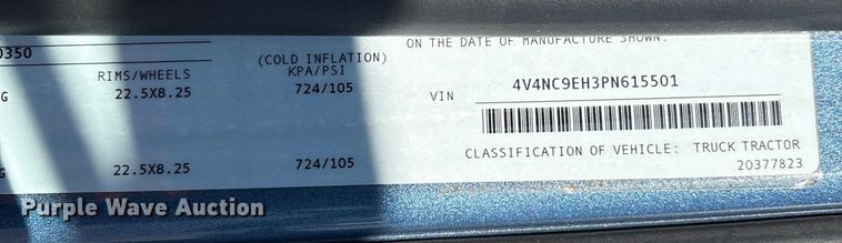 image for item YA0956 2023 Volvo VNL semi truck