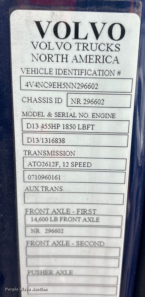 image for item YA0960 2022 Volvo VNL semi truck