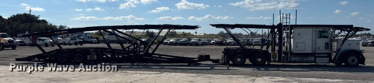 image for item YA1261 2014 Peterbilt 388 car carrier truck with car carrier trailer