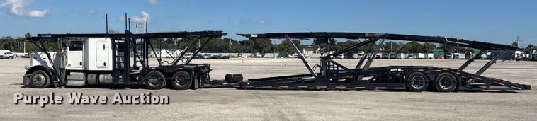 image for item YA1261 2014 Peterbilt 388 car carrier truck with car carrier trailer