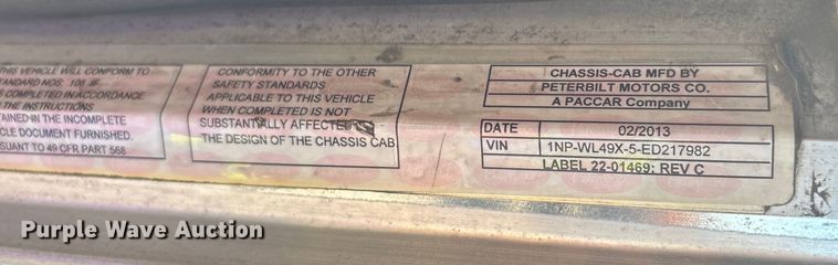 image for item YA1261 2014 Peterbilt 388 car carrier truck with car carrier trailer