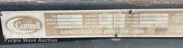 image for item YA1261 2014 Peterbilt 388 car carrier truck with car carrier trailer