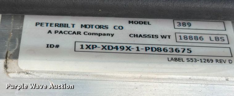 image for item YA1270 2023 Peterbilt  389 semi truck