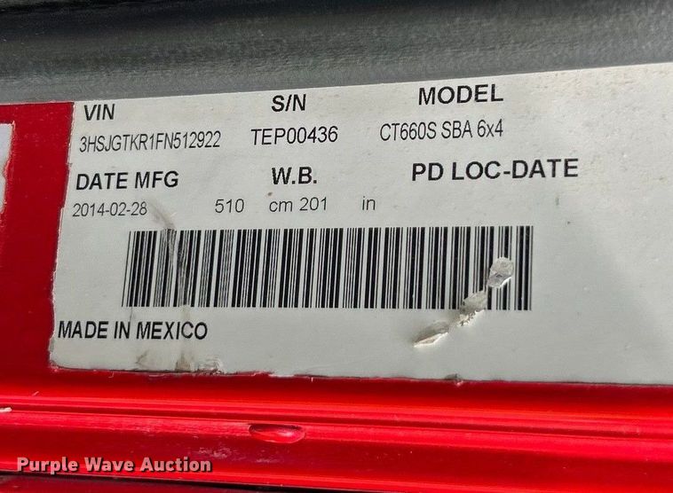 image for item YA1271 2015 Caterpillar CT660S semi truck