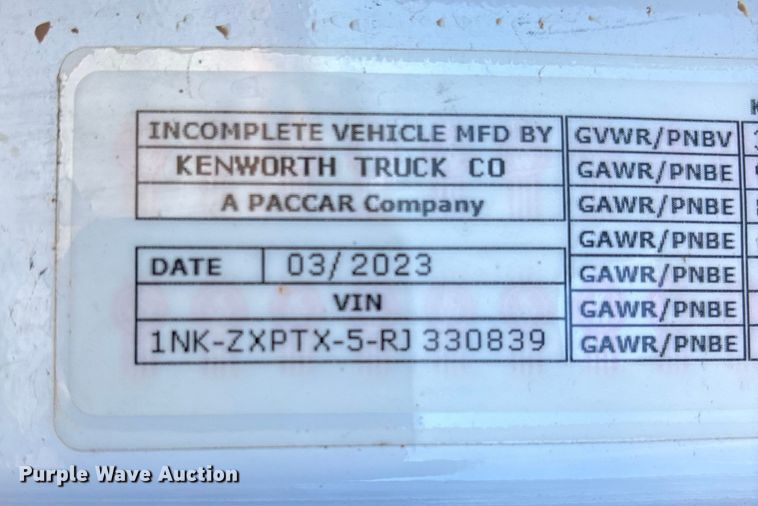 image for item YA1448 2024 Kenworth T880 dump truck