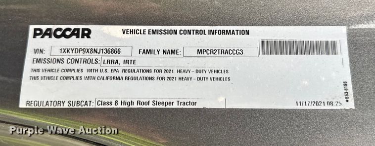 image for item YA1520 2022 Kenworth T680 semi truck