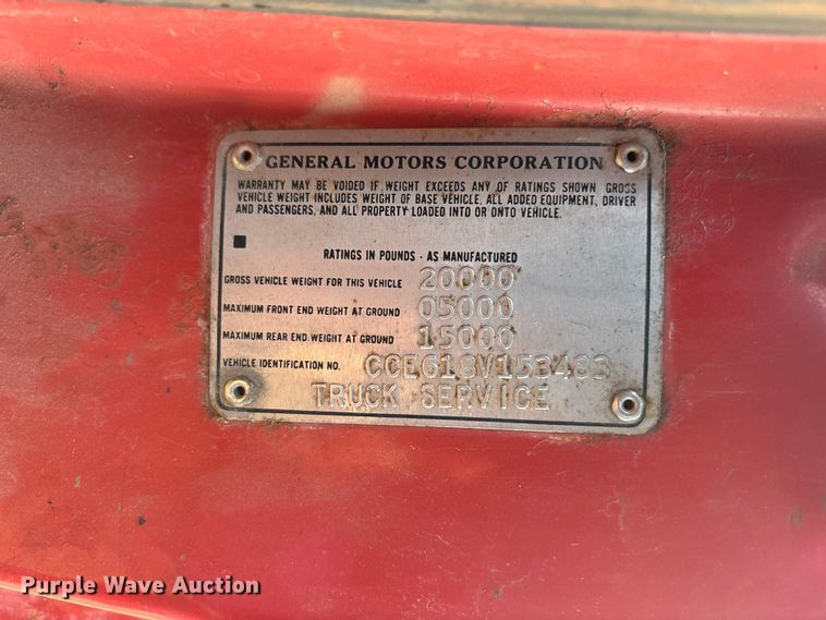 image for item DK0142 1978 Chevrolet C60 dump truck