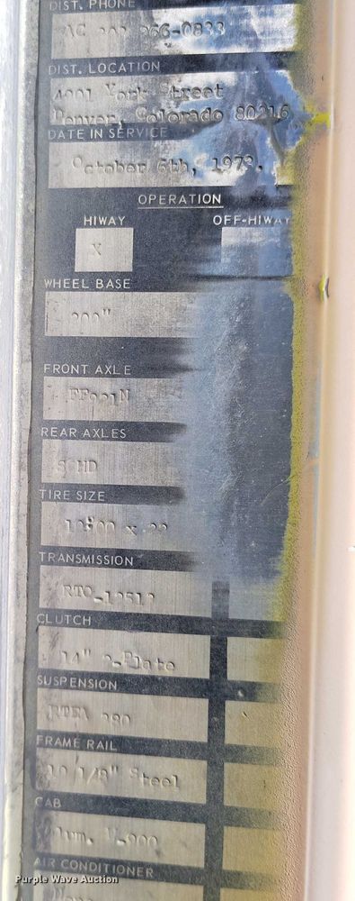 image for item DT0788 1974 Kenworth 923 dump truck