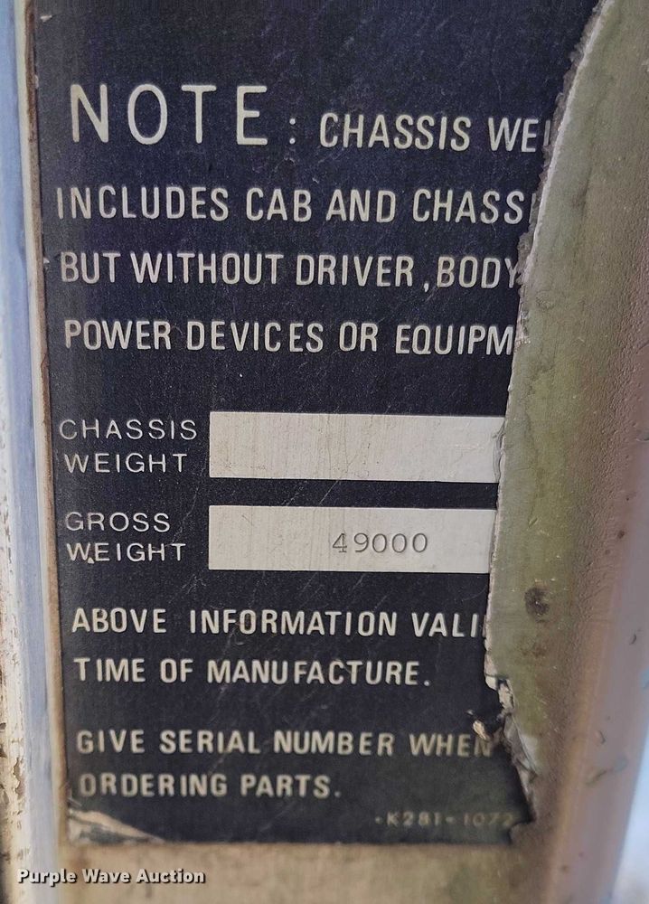 image for item DT0788 1974 Kenworth 923 dump truck