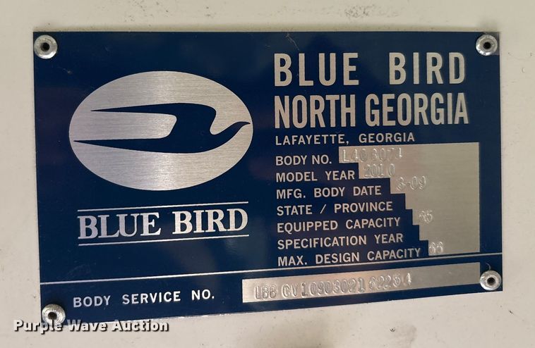 image for item DV5008 2010 Blue Bird Vision school bus