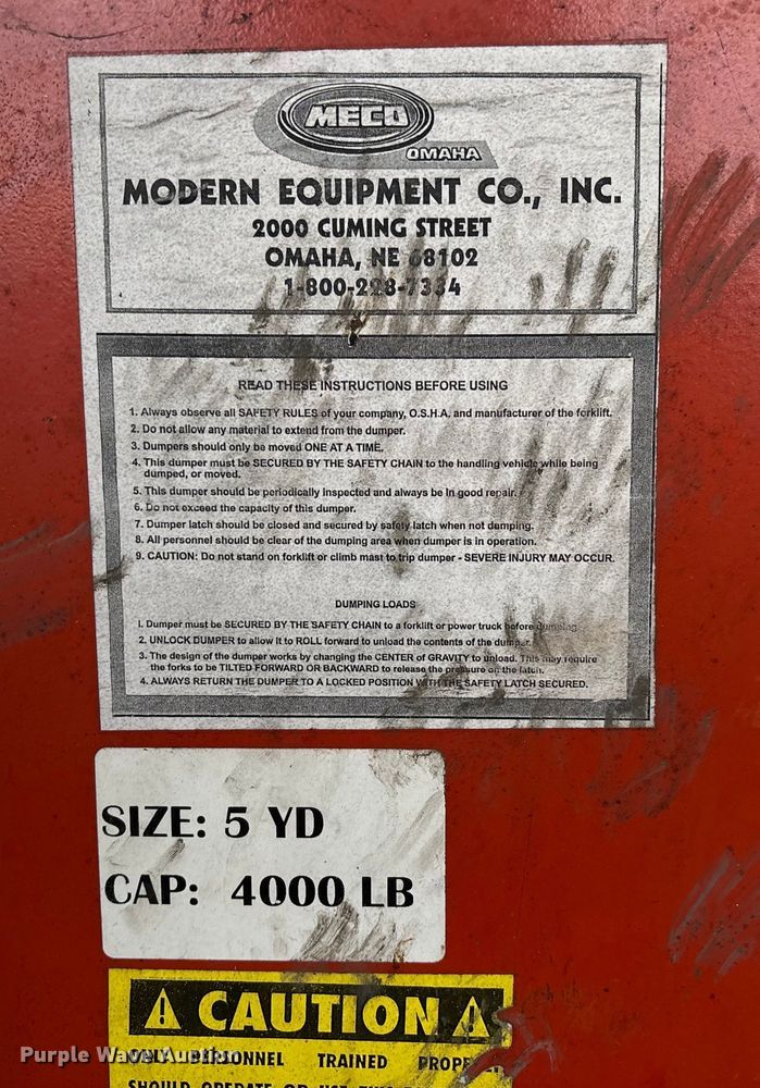 image for item DW7305 Meco self-dumping hopper