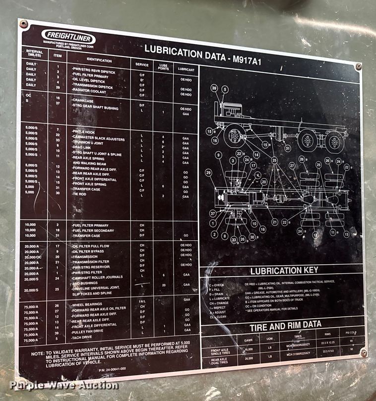 image for item DW7327 1998 Freightliner M917A1 dump truck