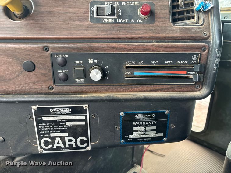 image for item DW7327 1998 Freightliner M917A1 dump truck