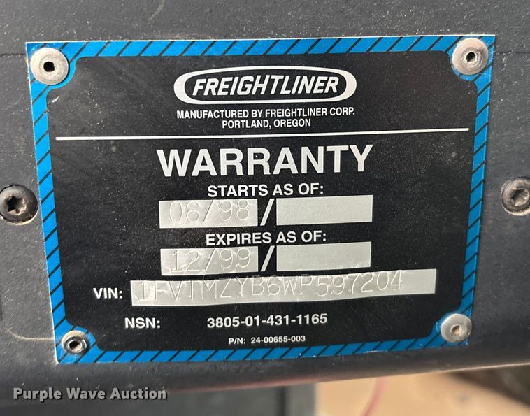 image for item DW7327 1998 Freightliner M917A1 dump truck