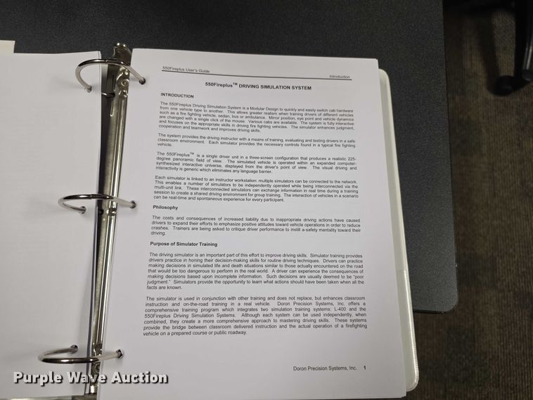 image for item DZ3676 2008 Doron 550 Fireplus  driving simulation system