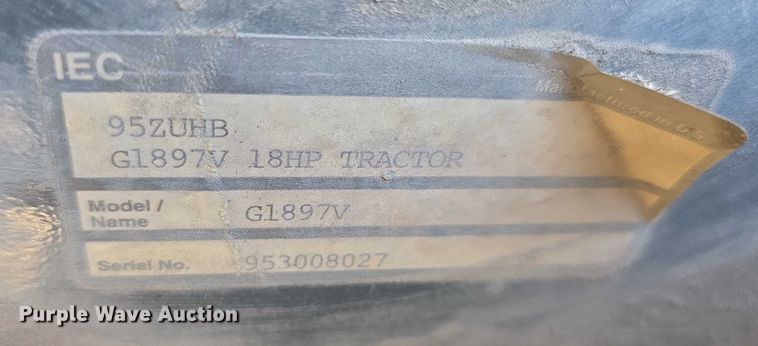 image for item DZ3681 Grazer G1887V ZTR lawn mower