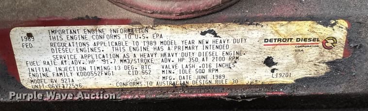 image for item EM8247 1989 Federal Motors E-One pumper fire truck