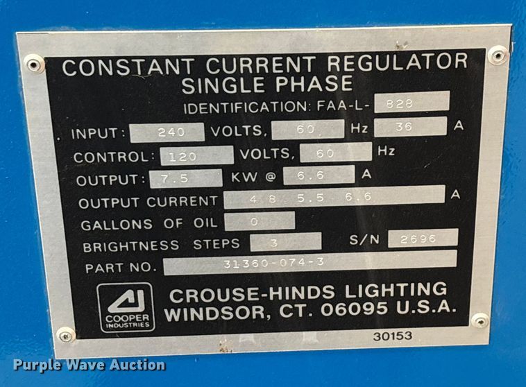 image for item EN5877 (4) airport runway lighting constant current regulators