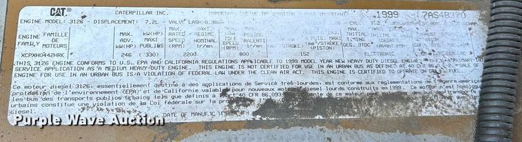 image for item EN5889 1999 Freightliner FL70 bucket truck