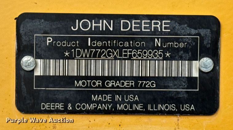 image for item EP2669 2014 John Deere 772G motor grader