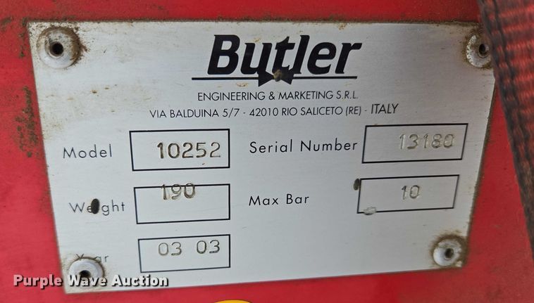 image for item ES2613 Butler TC3250 tire machine