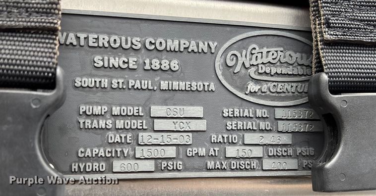 image for item EV3389 2004 American Lafrance Eagle pumper fire truck